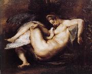 Peter Paul Rubens Lida and Swan oil